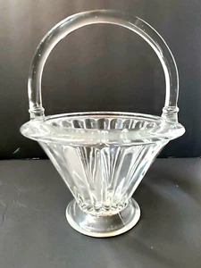 ANTIGUA CRISTALERÍA COLECCIONABLE FIRMADA CESTA CON MANGO DE CRISTOLITO HEISEY CRISTAL - Imagen 1 de 12