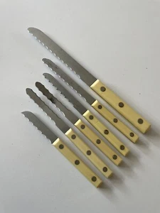 Vintage Plastic Handle SIMMONS Hollow ground Swedish Steel With 10.5 Serrated + - Picture 1 of 5