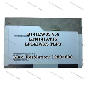 B141EW05 V.4 Fit LTN141AT15 LP141WX5 TLP3 14.1" For Lenovo T410 LED LCD Screen - Picture 1 of 1