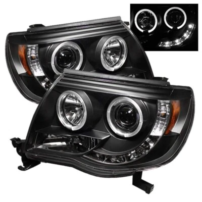 Faro proyector Spyder FITS Toyota Celica 00-05 LED halo DRL negro alto bajo H1 Foto 1 de 4