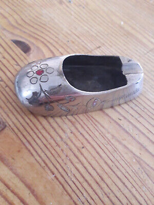 Silver Plated Ashtray In The Shape Of A Shoe. Very Ornate • 20£