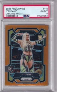 Izzi Dame 2024 Panini WWE Prizm Orange Prizm RC /99 PSA 8 - Picture 1 of 2