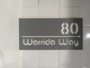 Acrylic House Number Sign, Fancy House Numbers, Custom made house number plaque - Picture 1 of 2