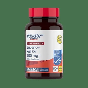 Equate Extra Strength Krill Oil Dietary Supplement, 500 mg, 45 count - Picture 1 of 10