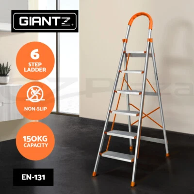 Giantz 6 Step Ladder Multi-Purpose Folding Aluminium Light Weight Platform - image 1 of 4
