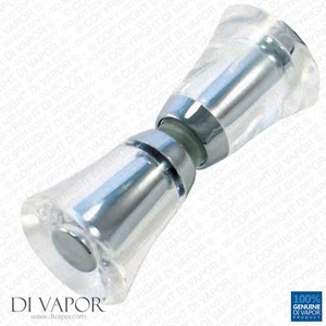 Perilla de puerta de ducha de plástico transparente Di Vapor (R) | Repuesto de manija estilo cristal - Imagen 1 de 7