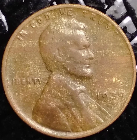 1939 P Lincoln Wheat Penny "Woody"  Improper Alloy Mixture Cover