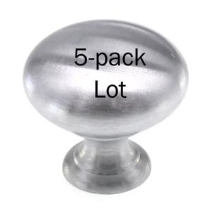 5-pack lot Amerock Brushed Chrome Hollow Brass 1 1/4" Cabinet Knob BP1950H-26D - Picture 1 of 7