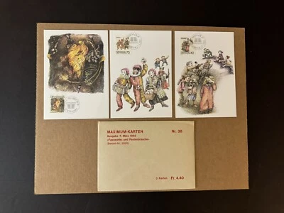 Liechtenstein FDC Maximum Card (MK38) 1983 Folk Customs #756-58 +Festivals - Image 1 of 2