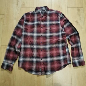 Abercrombie & Fitch Shirt Mens XL Extra Large Red Plaid Check Long Sleeve - Picture 1 of 7