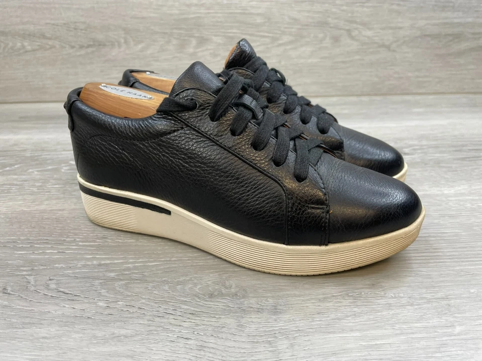 Gentle Souls Haddie Mujer Tenis Skateboarding Cuero Con Cordones 6M Negro Zapatos Foto 1 de 4