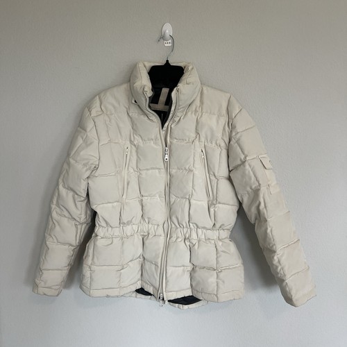 OFF WHITE Giubbotto piumino donna Larry Levine bianco sporco taglia media