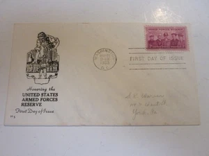 US COVER 1955 US ARMED FORCES RESERVES FDC SCOTT 1067 HS THERMOGRAPHED CACHET - Bild 1 von 3