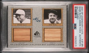 2001 SP Legendary Cuts Babe Ruth Jimmie Foxx Bat Combo /25 PSA Auth - Picture 1 of 2
