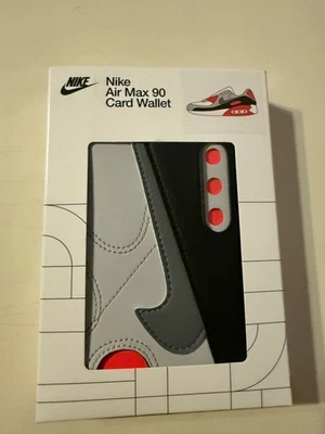 NWT Nike Air Max 90 Card Wallet INFRARED grey/black Mens A25 - Image 1 of 4