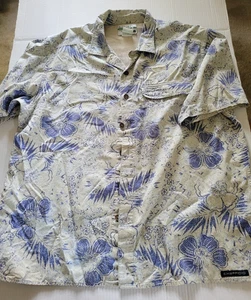 ExOfficio Buzz Off Hemd Herren Large Insektenschutz Blumen Hawaii Outdoor - Bild 1 von 11