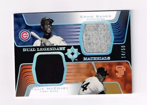 ERNIE BANKS WILLIE MCCOVEY 2004 ULTIMATE COLLECTION DUAL GAME USED # 14/50 - Picture 1 of 2