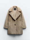 Zara Faux Fur Coat Caramel Lapel Collar New Fw24 Sizes Xs-Xxl Ref. 6318/253