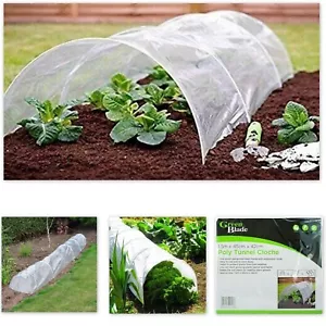 4 x Poly PE Grow Tunnel Cloche Garden Plant Veg Protection Polythene 1.5mx45x42 - Picture 1 of 5