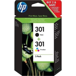 HP301 MULTIPACK ORIGINEEL ZWART & KLEUR (TRICOLOUR) GESEALDE VERPAKKING - Afbeelding 1 van 2