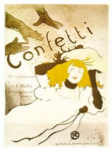 TOULOUSE LAUTREC POSTER Confetti 16X20 - Picture 1 of 1