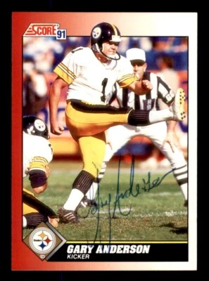 1991 Score Football #121 Gary Anderson Signed Autograph (no COA) - Image 1 of 2