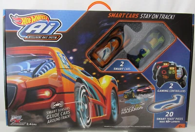 AI HOT WHEELS SMART CARS - Intelligent Race System 2 CARS & CONTROLLERS 2.4 ghz - Image 1 of 4