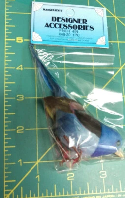 Mangelsen's Finch Bird for crafting or floral display 4in 868-20 Unopened