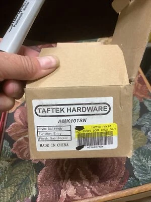 TAFTEK Hardware   Ball Entry Door Knob Set AMK101SN  Satin Nickel - Image 1 of 4