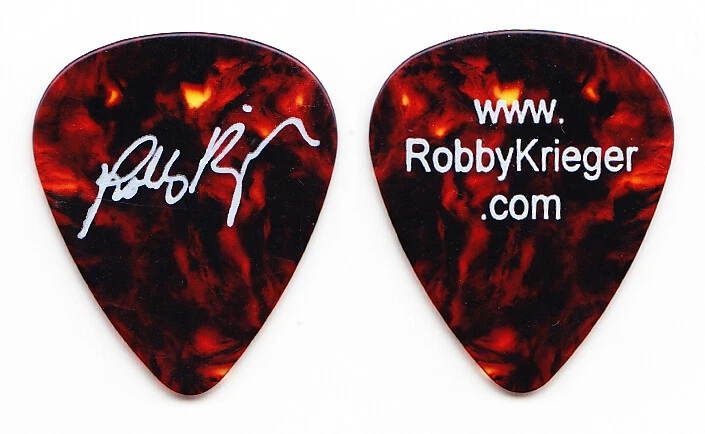 Vintage The Doors Robby Krieger Signature Brown Faux Tortoise Guitar Pick - Image 1 of 1