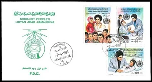 LIBYA 1983 WHO Health Medicine Gaddafi (FDC) - Picture 1 of 1