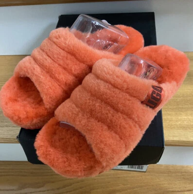NIB UGG Fluff You Orange Slipper Women’s Sz 7.5  Men’s 6 NEW - Image 1 of 4