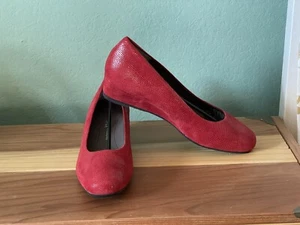 SAS SOFIA ROUGE RED LEATHER WEDGE 8 N NIB $224 WOMENS DRESS SHOE New - Picture 1 of 10