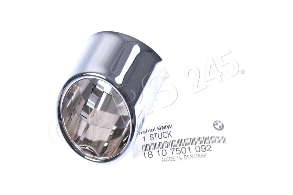 Tubo de escape cromado derecho original BMW E46 descapotable cupé sedán OEM 18107501092 Foto 1 de 4