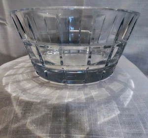 signed ‘Faberge’ heavy cut crystal centerpiece bowl; 8 ¾” diam x 4 1/8” deep - Picture 1 of 4