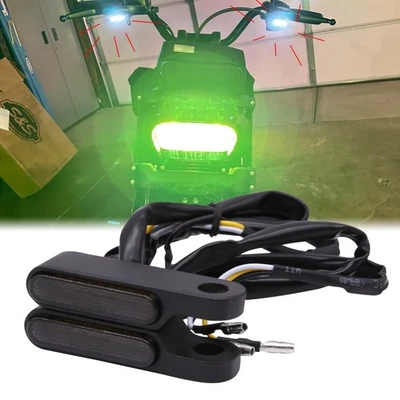 For Harley Sportster 1200 883 Motorcycle LED Turn Signal Blinker Running Lights Foto 1 de 4