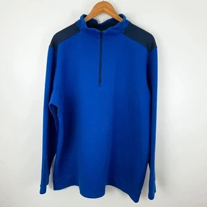 Under Armour Golf 1/4 Zip Pullover Top Mens 2XL Loose Blue Jumper Sweatshirt - Picture 1 of 13