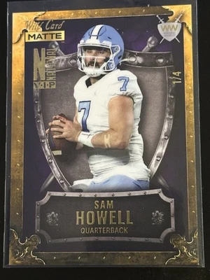 1/4 - 2022 Wild Card SAM HOWELL - National VIP Gold WEEKEND WARRIOR MATTE WWN-23 - Image 1 of 2