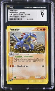 CGC 9 Armaldo EX Sandstorm 1/100 Prerelease Holo Pokemon Card psa - Picture 1 of 2