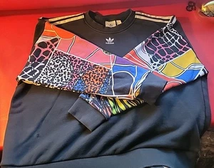Sudadera Adidas Rich MNISI Cuello Redondo Para Mujer’s L Negra Arte Abstracto Ver Fotos - Imagen 1 de 11