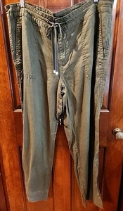 LAUREN RALPH LAUREN Damen 100% LEINEN Hose Olivgrün 14W - Bild 1 von 22
