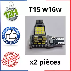 2x T15 W16W LED THP 1200lm 4014SMD 6000k BLANC 12V 12W Feux Marche Arriere Recul - Imagen 1 de 1