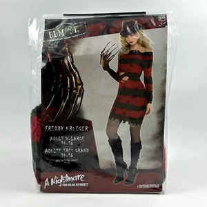 Women's Freddy Krueger Costume Nightmare on Elm Street Killer XL (14-16) - Picture 1 of 3