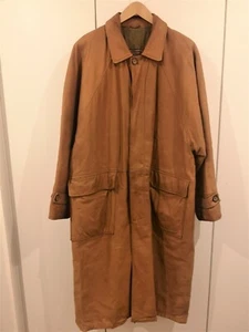 Marlboro Classics Men's Long Leather Coat Vintage Size 52/L - Rare Find - Picture 1 of 12
