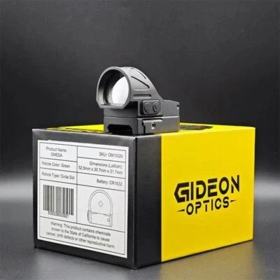 GIDEON OPTICS OMEGA 3MOA/45MOA Circle Dot Red/Green Reticle Sight RMR Footprint
