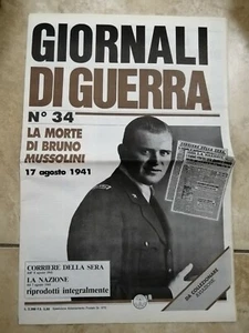 GIORNALI DI GUERRA - N 34 DEL 17 AGOSTO 1941 - LA MORTE DI BRUNO MUSSOLINI QQ - Imagen 1 de 1