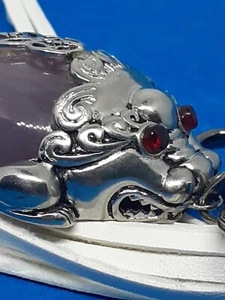  Purple TigerEye  Lucky Tibetan Dragon Beetle Bag Tassel Keychain  - Picture 1 of 15