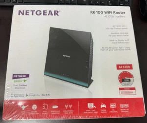NETGEAR R6100 AC1200 Dual Band Wi-Fi Router w/USB 802.11a/b/g/n/ac NIB! - Picture 1 of 6