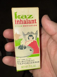 Vintage Kaz Inhalant Steam Medication  - For Electric Vaporizers - 1 oz Bottle - Picture 1 of 1