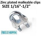 Zinc plated malleable Clamps U-Bolts U-Clamps Steel Cable Wire Clips U Bolts